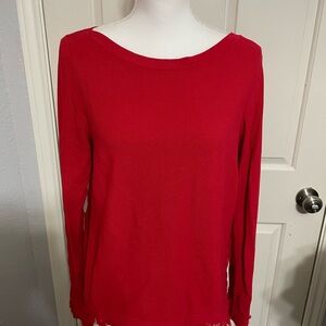 Ann Taylor Vibrant Red Knit Top